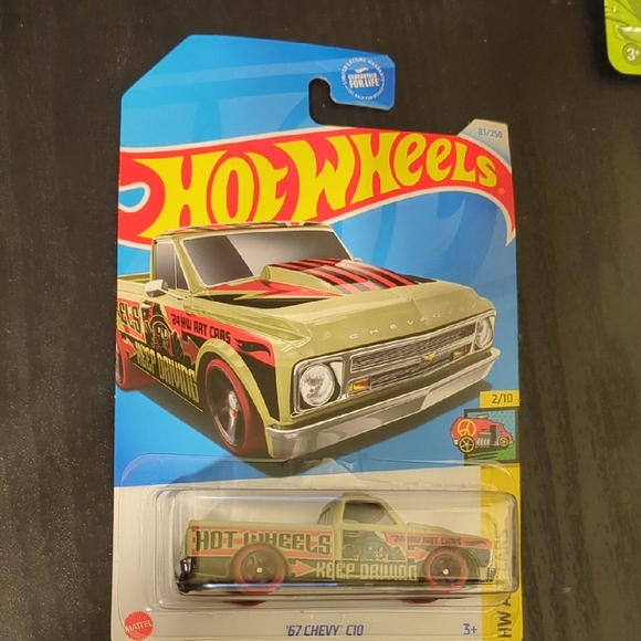 67 Chevy C10 Mattel Green Hot Wheels Toy Car - Picture 1 of 3